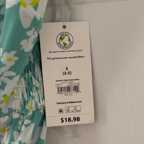 No Boundaries Green and White Floral Maxi Dress - Picture 2 of 3